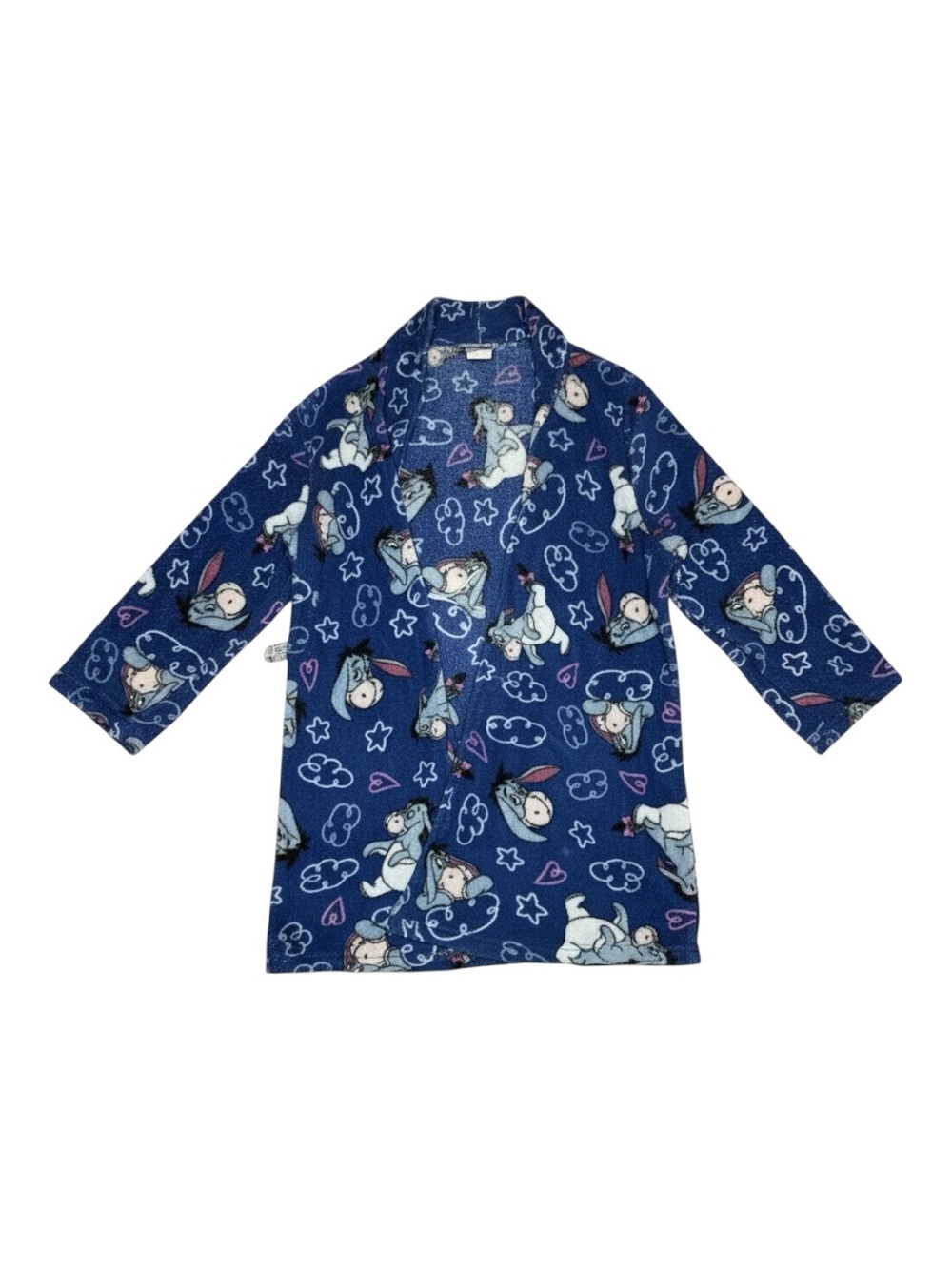 Disney Eeyore Dark Blue Plush Fleece Robe Size Kids XL Fits Womens S/M